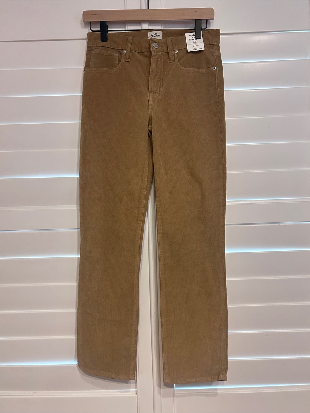 J Crew Slim Straight Corduroy Pant Tan Size 26